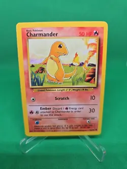 CHARMANDER 46/102 - VINTAGE WOTC 1999 POKEMON CARD - BASE SET - LP B - Image 1