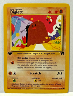 Diglett 52/82 1st Edition Team Rocket Pokemon Card NM/Mint - Image 1