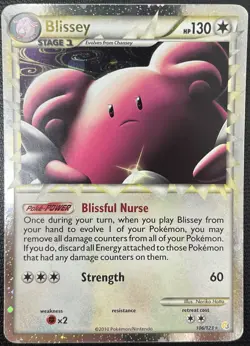 Blissey Prime 106/123 HeartGold & SoulSilver Ultra Rare Pokemon Card NM - Image 1