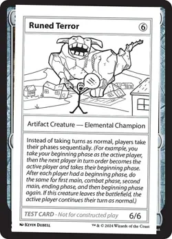 Runed Terror x1 1x Mystery Booster 2 Playtest Card NM MTG - Image 1