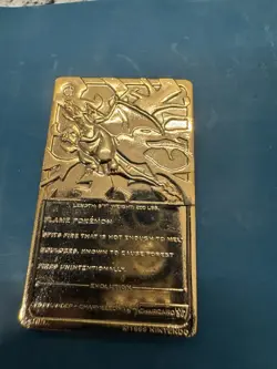 Charizard Pokemon 23K Gold Plated Trading Card Burger King 1999 - Image 2