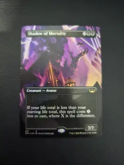 Shadow of Mortality (Borderless) Streets of New Capenna Foil MTG NM Magic Card - Image 1