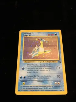 Pokemon TCG Lapras Fossil Holo Unlimited Rare Card 10/62 - Image 2