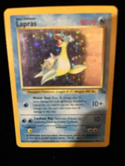 Pokemon TCG Lapras Fossil Holo Unlimited Rare Card 10/62 - Image 3