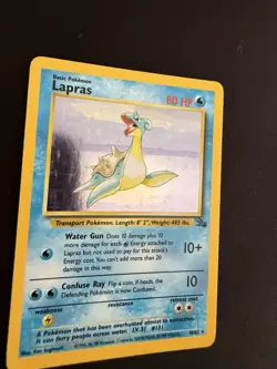 Pokemon TCG Lapras Fossil Holo Unlimited Rare Card 10/62 - Image 2
