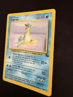 Pokemon TCG Lapras Fossil Holo Unlimited Rare Card 10/62 - Image 3