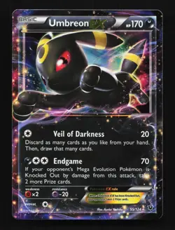 Umbreon EX 55/124 XY Fates Collide Ultra Rare Pokemon Card TCG NM - Image 1