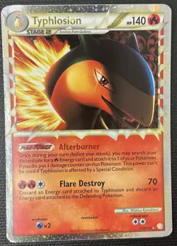 Typhlosion Prime 110/123 HeartGold & SoulSilver Ultra Rare Pokemon Card NM - Image 1