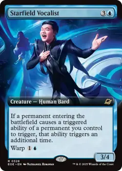 Foil - Starfield Vocalist (Extended Art) - 328 / NM / English MTG - Image 1