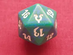 Magic The Gathering AVACYN RESTORED GREEN D20 SPINDOWN DICE DIE MTG - Image 1