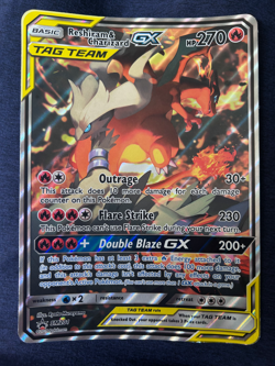 Pokemon TCG Reshiram & Charizard GX SM201 Black Star Promo JUMBO Card - Image 1