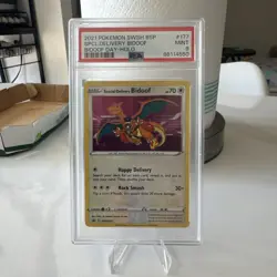 Pokemon Special Delivery Bidoof Day P.M. Center Holo Promo SWSH177 PSA 9 Mint - Image 1