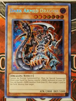 Yugioh Dark Armed Dragon LCKC-EN068 Secret Rare VLP/NM - Image 1