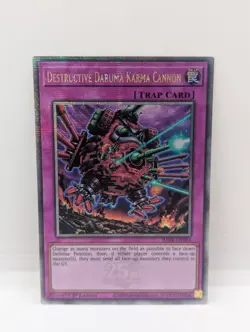 Destructive Daruma Karma Cannon Quarter Century Secret Rare RA04-EN103 Yugioh - Image 1