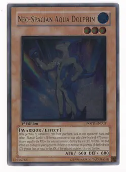 Yugioh! Neo-Spacian Aqua Dolphin POTD-EN003 Ultimate Rare 1st Edition NM - Image 1