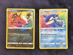 Amazing Rare Kyogre And Yveltal 2 Card Lot Holo Pokemon Cards - Image 1