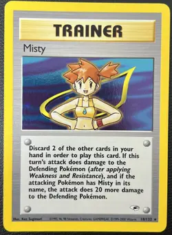 Misty 18/132 Gym Heroes Holo Rare Trainer Pokemon Card NM - Image 1