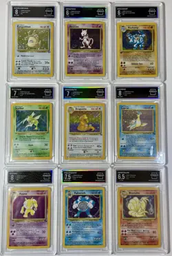 1999 Pokemon Holo Graded Card Lot of 9 Slabs -All Vintage Holo’s - Mewtwo & More - Image 1