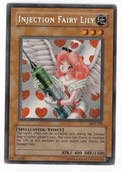 Injection Fairy Lily LOD-100 Unlimited Secret Rare Konami 2003 Yugioh Card NM - Image 1