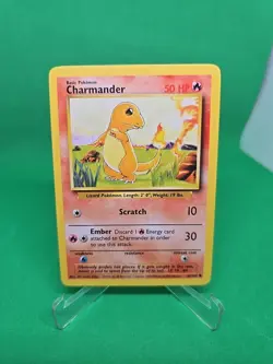 CHARMANDER 46/102 - VINTAGE WOTC 1999 POKEMON CARD - BASE SET - LP A - Image 1