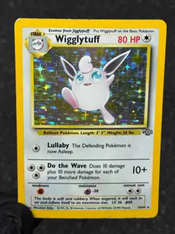 Pokemon TCG Wigglytuff 16/64 Holo Unlimited Rare Card Jungle Base Set 1999 - Image 5