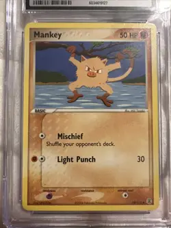 Mankey CGC 10 Gem Mint EX Fire Red Leaf Green 38/112 Pokemon Card 2004 Rare - Image 3