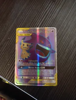 Gengar & Mimikyu GX (Full Art) 164/181 Sm-Team Up Holo Rare Pokemon Card TCG - Image 1