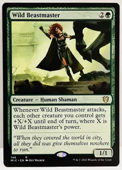 Wild Beastmaster -#146-MTG- Commander: Innistrad: Midnight Hunt-Regular-NM - Image 1
