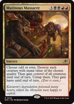 Foil - Mutinous Massacre - 222 / NM / English MTG - Image 1