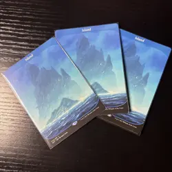 Island Land Regular Full Art MTG Unstable #213 LP Lot(3) - Image 1