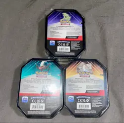 Pokemon TCG Triple Whammy Collector Sealed Tins (Complete Tin Set) x3 - Image 2