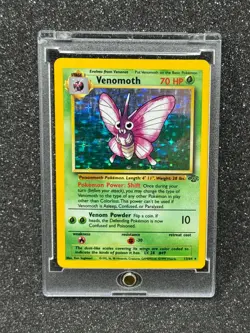 Pokemon TCG Venomoth 13/64 Holographic Rare Jungle Unlimited Set 1999 WOTC LP - Image 1