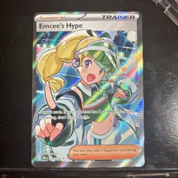 Pokemon TCG Emcee's Hype 220/182 Sv10: Destined Rivals Ultra Rare - Image 1
