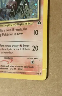 Pokemon TCG. Houndour 5/75 Neo Discovery Holo. MP - Image 3