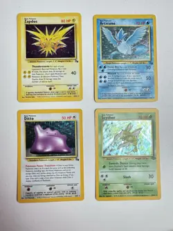 1999 Pokemon Fossil And Jungle Holos - Zapdos Articuno Ditto Scyther - Image 1