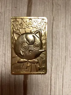 1999 Burger King Nintendo Pokemon 23K Gold Plated Jigglypuff Trading Card - Image 1