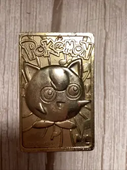 1999 Burger King Nintendo Pokemon 23K Gold Plated Jigglypuff Trading Card - Image 2