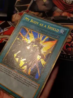 Yugioh My Body as a Shield GLD3-EN041 Gold Rare Limited Edition NM - Image 3