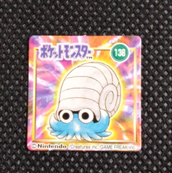 Omanyte Pokemon Bros Card Anime Mini Game Boy Nintendo Rare Japan No.138 - Image 1