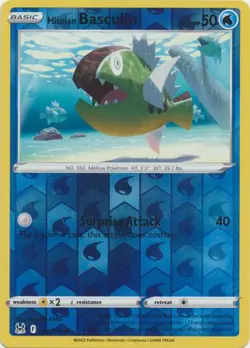 Hisuian Basculin 44/196 Reverse Holo | Lost Origin | Pokemon Card - Image 1