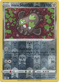 Galarian Stunfisk 127/196 Reverse Holo | Lost Origin | Pokemon Card - Image 1
