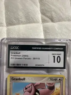 Granbull CGC 10 Gem Mint EX Unseen Forces 39/115 Pokemon Card 2005 Rare - Image 2