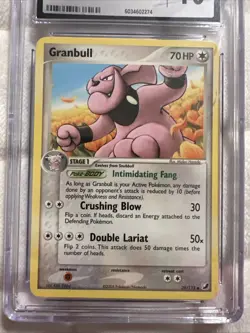 Granbull CGC 10 Gem Mint EX Unseen Forces 39/115 Pokemon Card 2005 Rare - Image 3