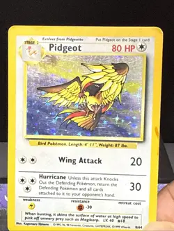Pokemon Card Pidgeot 8/64 Jungle Set Holo Rare WOTC NO SYMBOL ERROR Played - Image 2