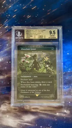 Abundant Groot 0870 Foil BGS 9.5 Marvel Secret Lair MTG Magic - Image 1