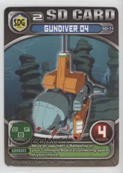 2003 Superior Defender Gundam Collectible Card Game Starter Set 1 #SD-11 gl9 - Image 1