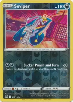 Seviper 116/196 Reverse Holo | Lost Origin | Pokemon Card - Image 1