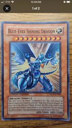 yugioh blue eyes shining dragon mov-en001 Limited Edition - Image 1
