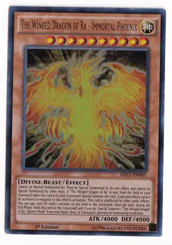 Yugioh! The Winged Dragon of Ra - Immortal Phoenix MIL1-EN001 Ultra 1st Ed NM - Image 1