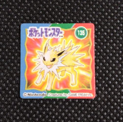 Jolteon Pokemon Bros Card Anime Mini Game Boy Nintendo Rare Japan No.135 - Image 1